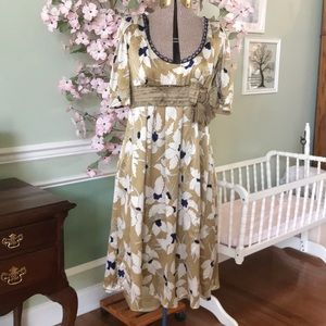 Vera Wang Lavender Label Gold Silk Dress